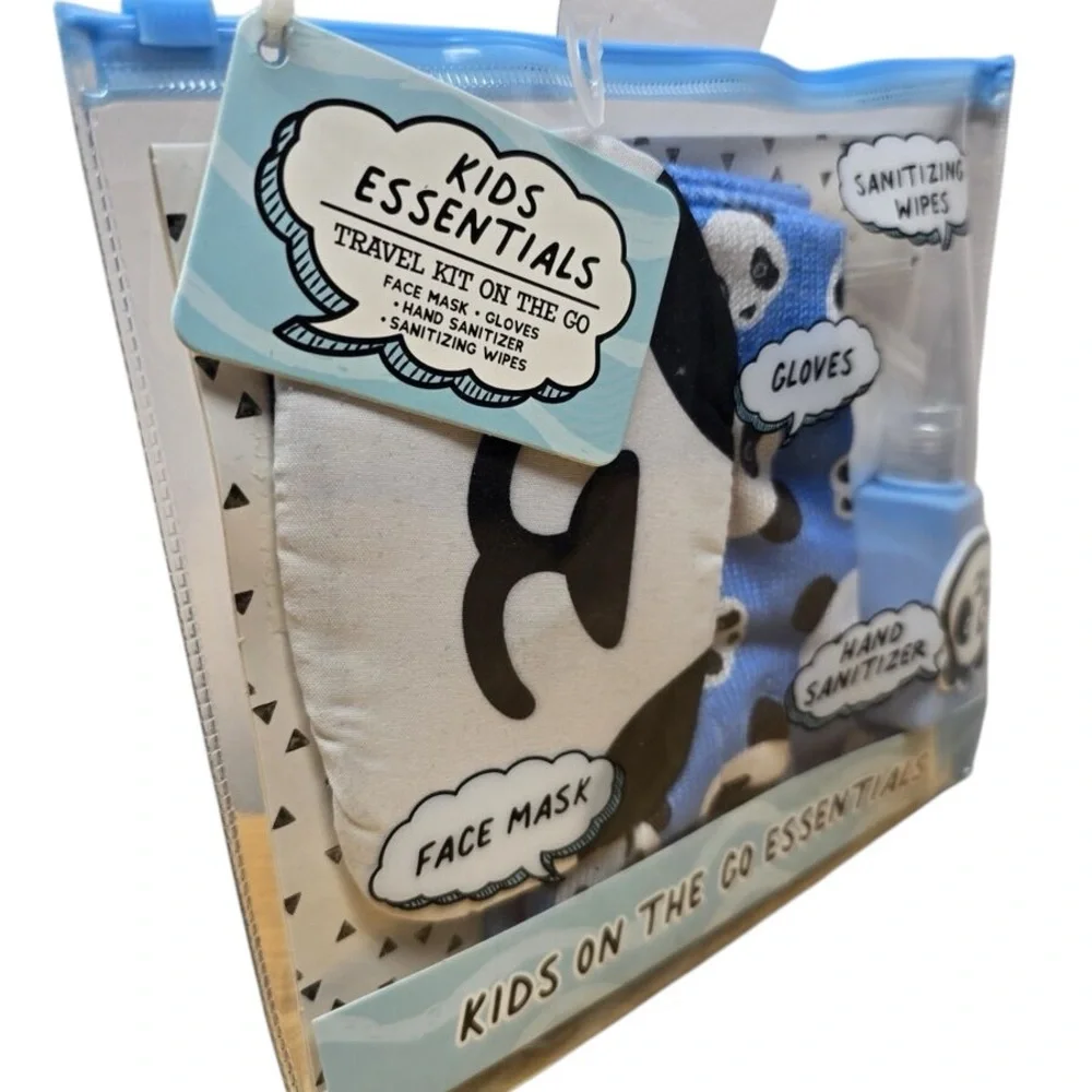 AGB Kids On The Go Essentials Set - Blue and White Panda